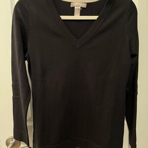 Banana Republic Black V-Neck Sweater Classic Design